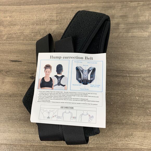 Men Women Back Posture Corrector Support Upper Shoulder Brace Belt Pain Relief - Picture 5 of 7